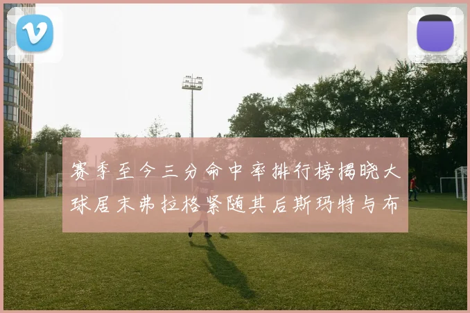 赛季至今三分命中率排行榜揭晓大球居末弗拉格紧随其后斯玛特与布克入前十